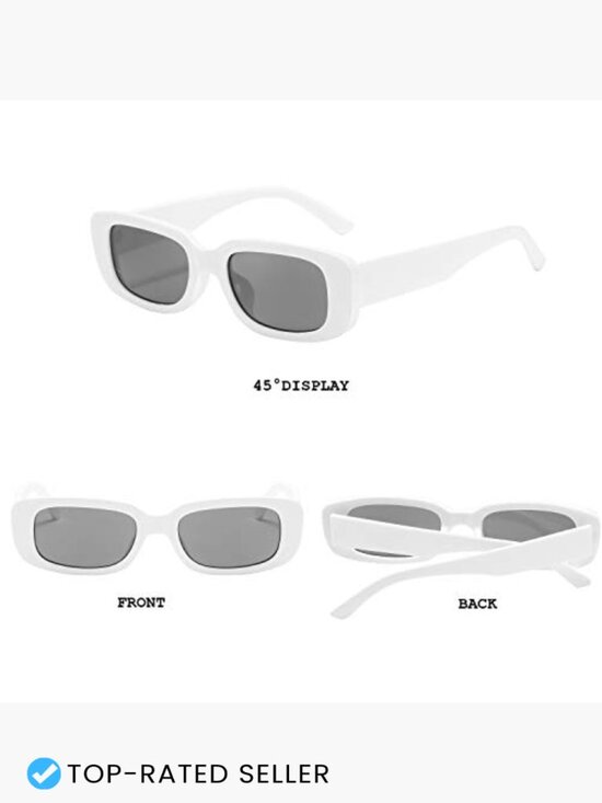 Rectangle Sunglasses Retro Driving Glasses 90\'s Vintage Narrow Square Frame main image 5